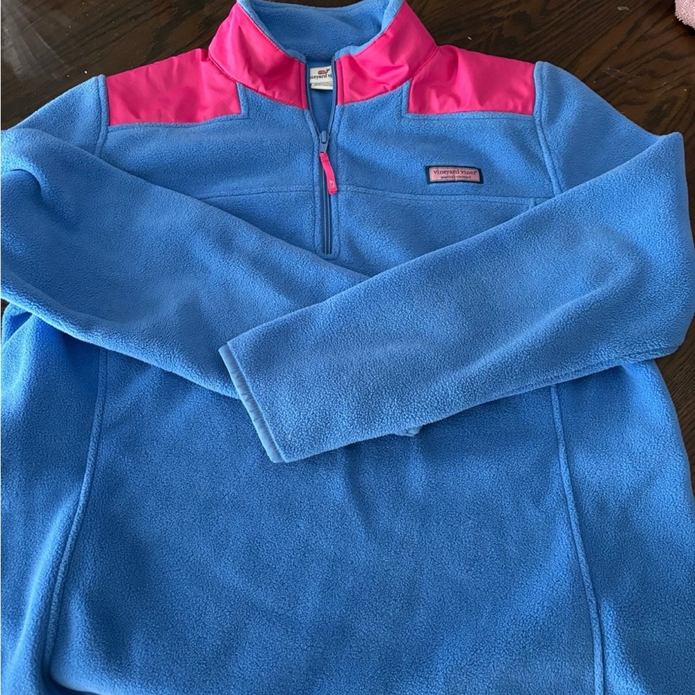 Vineyard Vines Blue and Pink Women’s Quarterzip